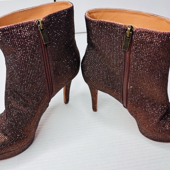 JESSICA SIMPSON Odeda 2 Bronze Pointed Toe Stiletto Boots Size 8 - Picture 7 of 10